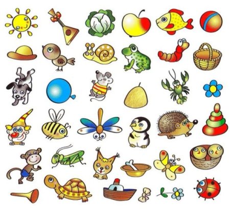 Цветные животные для детей