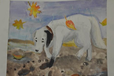 Белый Бим рисунки детей