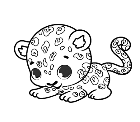 Раскраска Леопардик