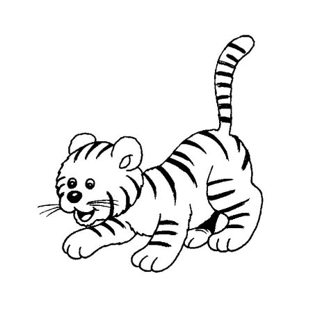 Картинки для раскрашивания тигр