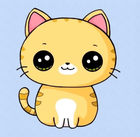 Милый котик рисунок