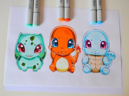 Рисунки маркерами животные