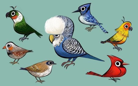 Маленькие птички рисунок