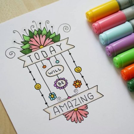 Простые рисунки маркером для начинающих