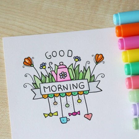 Лёгкие рисунки фломастерами