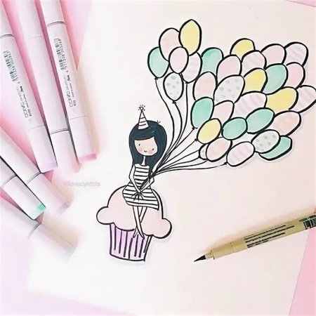 Рисование фломастерами легкие