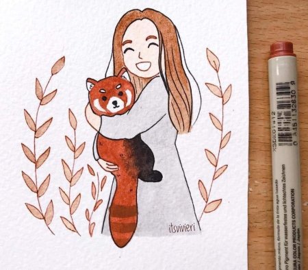 Рисунки чёрной ручкой
