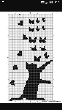 Схема жаккарда котенок