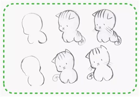 Маленькие рисунки по этапно