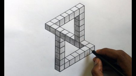 Объемные фигуры в клеточку