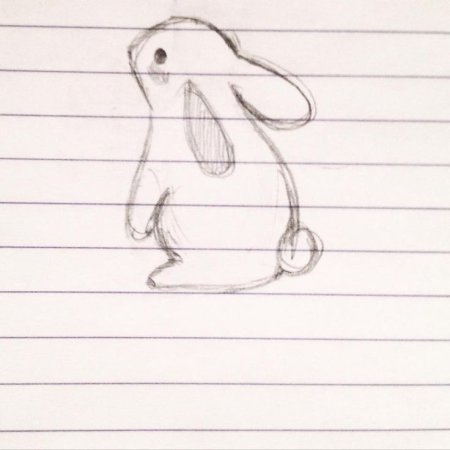 Кролик рисунок для срисовки легкие