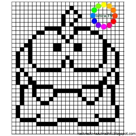 Рисунки по клеточкам черно белые маленькие