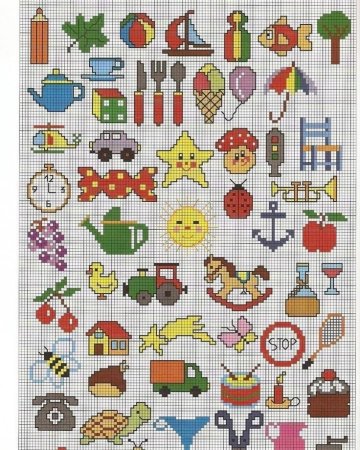 Схемы для вышивания крестиком маленькие