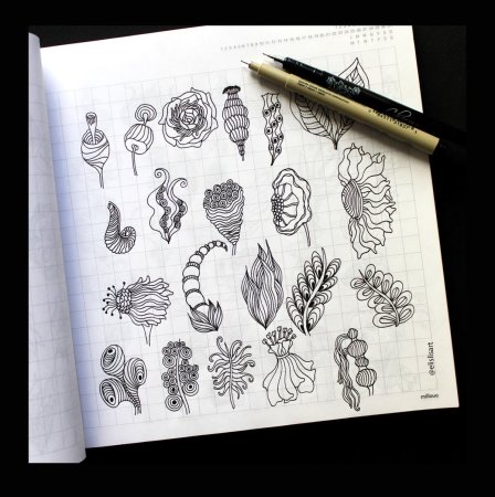 Скетчбук рисование ручкой