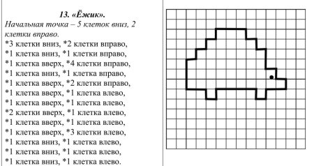 Графический диктант по клеточкам для дошкольников