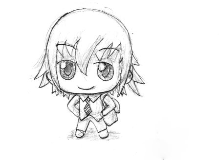 Маленькие аниме карандашом