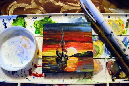 Картины акрил, мастихин мастихином акрил