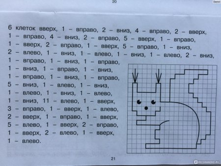 Рисовать по клеточкам влево вправо вверх вниз