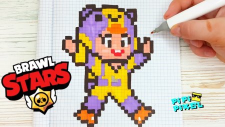 Brawl Stars по клеточкам Фрэнк