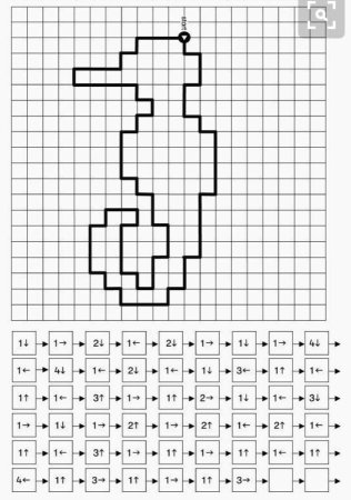 Геометрические диктанты для дошкольников 5-6 лет