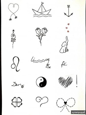 Эскизы тату для девушек Мале