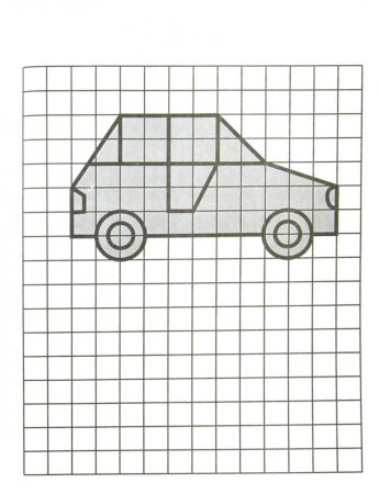 Рисунки по клеточкам машины сложные (47 фото)