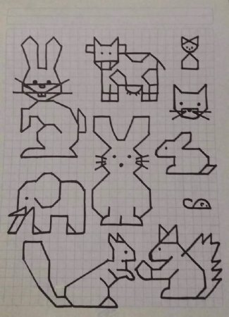 Рисование фигур по клеточкам