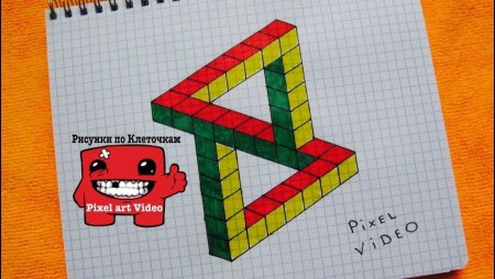 Рисование по клеточкам 3д