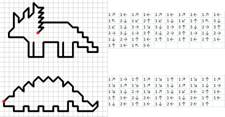Графический диктант по клеточкам для дошкольников 6-7 сложные