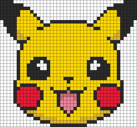 Pixel Art 32x32 Пикачу