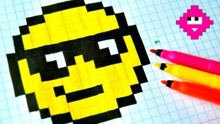 Смайлик из бисера схема