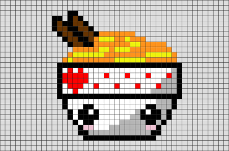 Рисование по клеточкам еда