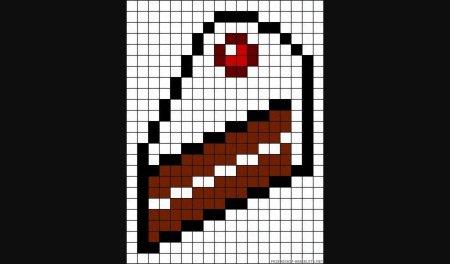 Рисунки по клеточкам еда