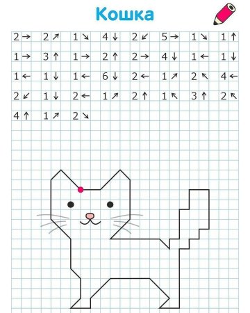 Рисование по клеточкам сложные