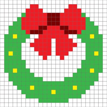 Рисунки по клеточкам новогодние