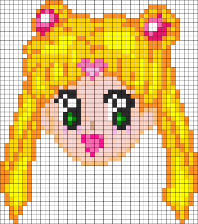 Perler Beads схемы Сейлор Мун
