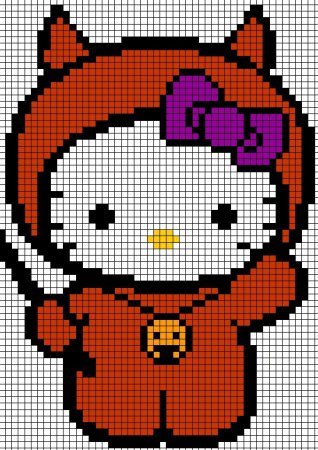Рисунки по клеточкам девочки