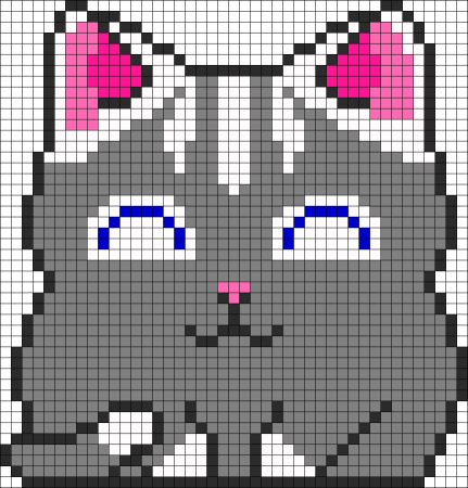 Рисунки по клеточкам котики