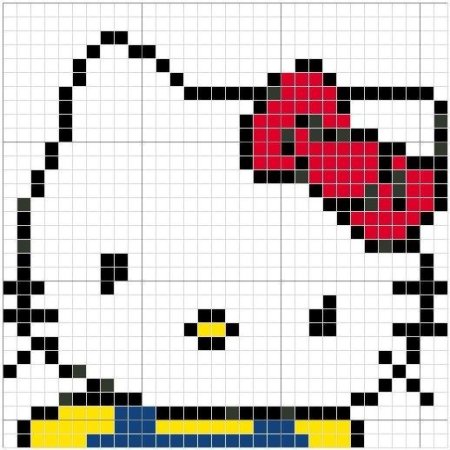 Графический диктант hello Kitty