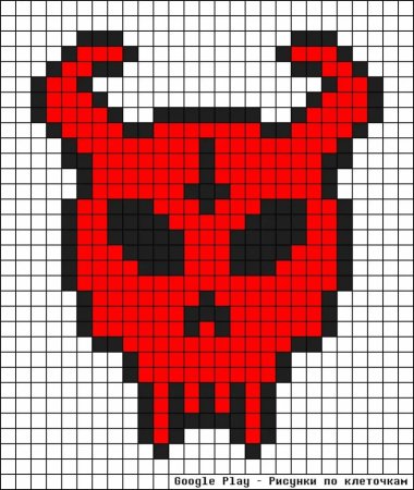 Рисование по клеточкам кошечка