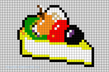 Рисование по клеточкам еда