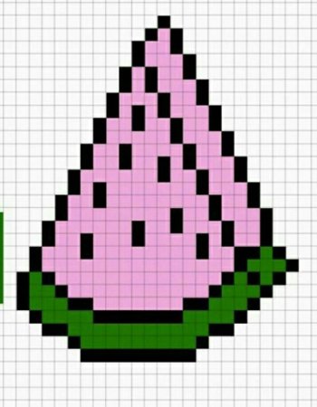 Рисунки по клеточкам авокадо