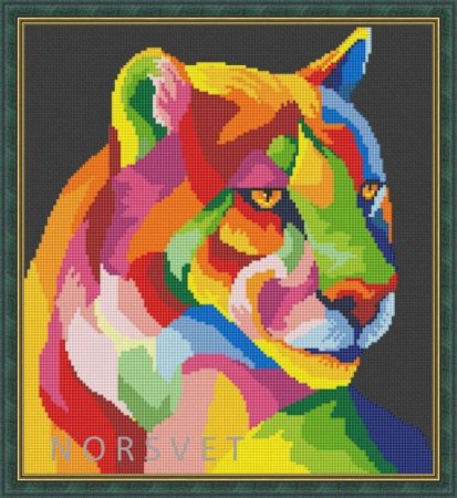 Схема вышивка радужные животные Norsvet
