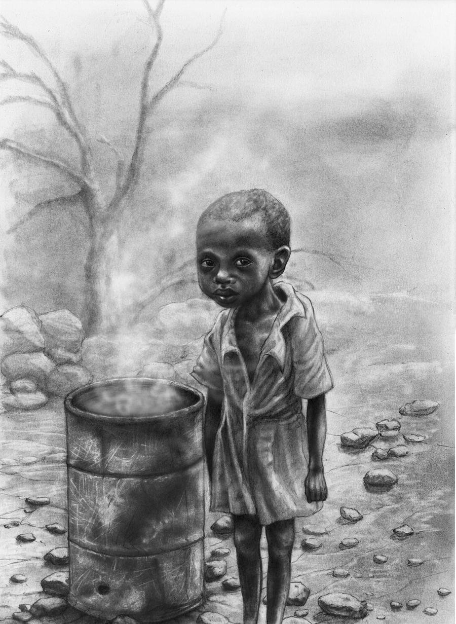 Голод рисунок. Африканские художники голод. Голодающие художники рисунки.