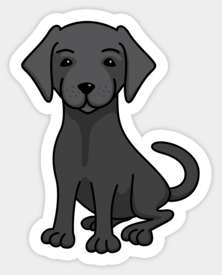 Рисунки черных собак. Лабрадор мультяшный. Собака мультяшная. Мультяшные лабрадоры. Лабрадор стикер.