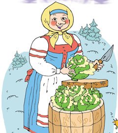 Капустник рисунок