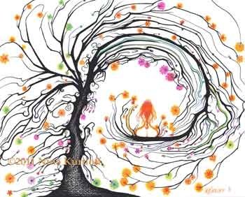 Рисуем Засыпающее дерево