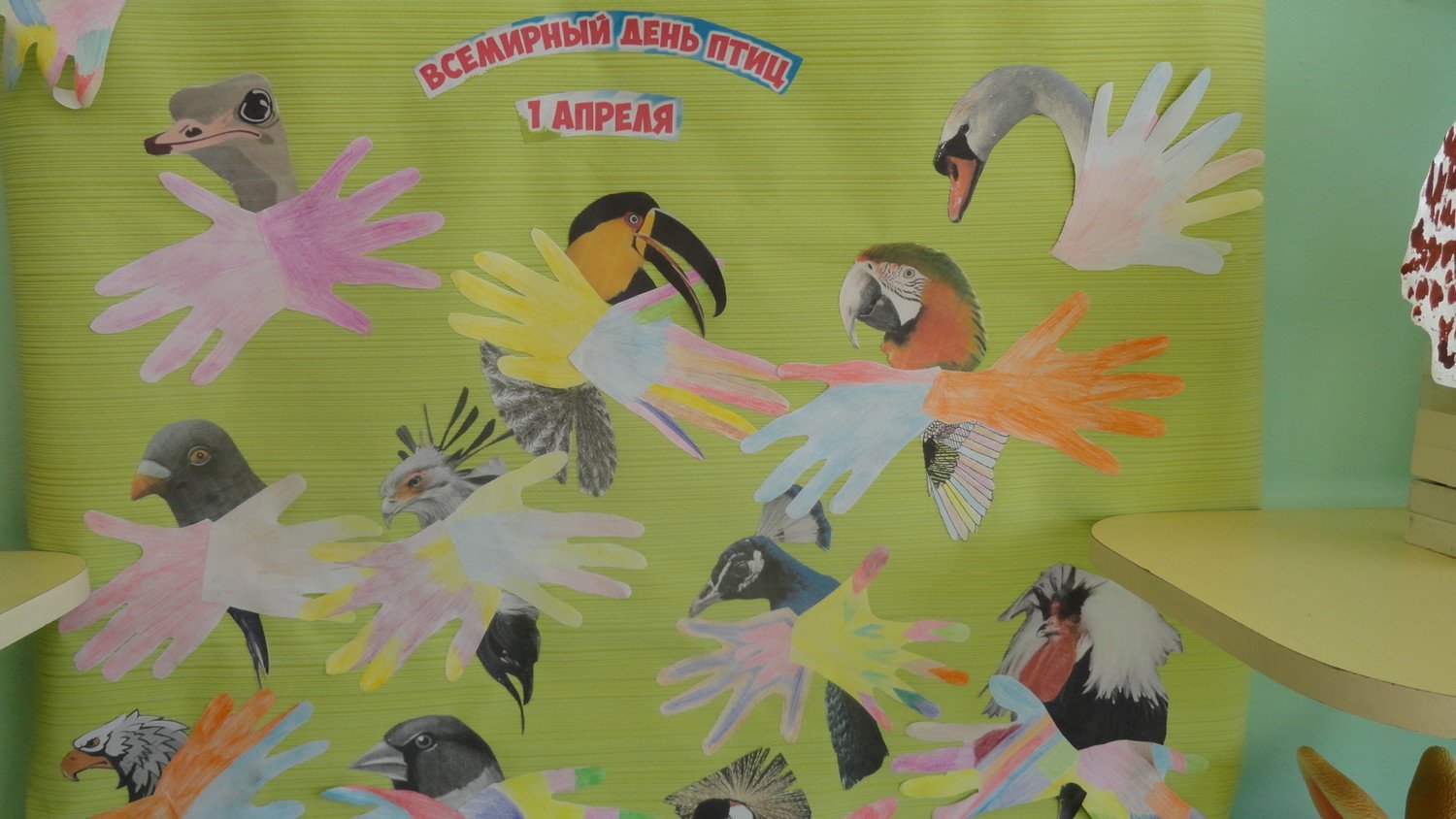 Международный день птиц в доу. Птицы средняя группа. День птиц в детском саду. День птиц в ДОУ. Выставка птиц в детском саду.