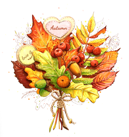 Букет из листьев