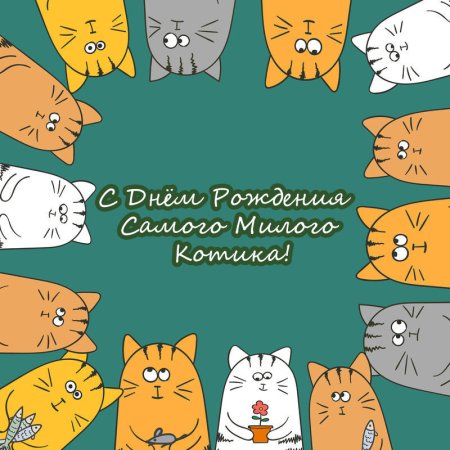 С днем рождения много котиков
